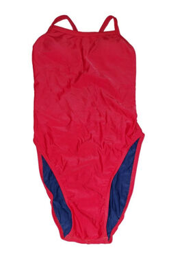 Speedo endurance Red & Blue One Piece Swimsuit Small sporty